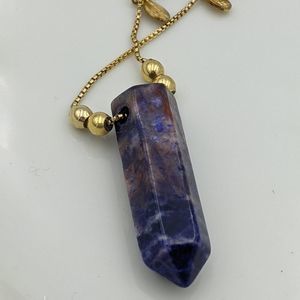 Alex an Ani 14kt Sterling Silver Sodalite Necklace